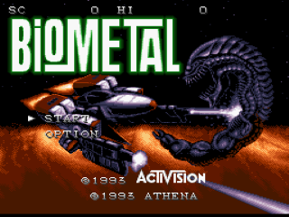 Biometal title screen for Super Nintendo